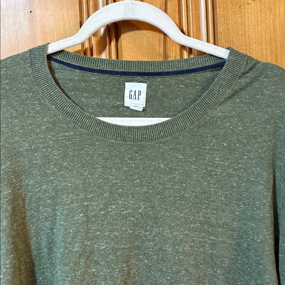 GAP Olive Green Long Sleeve Shirt Lightweight Sweater - Size XXL